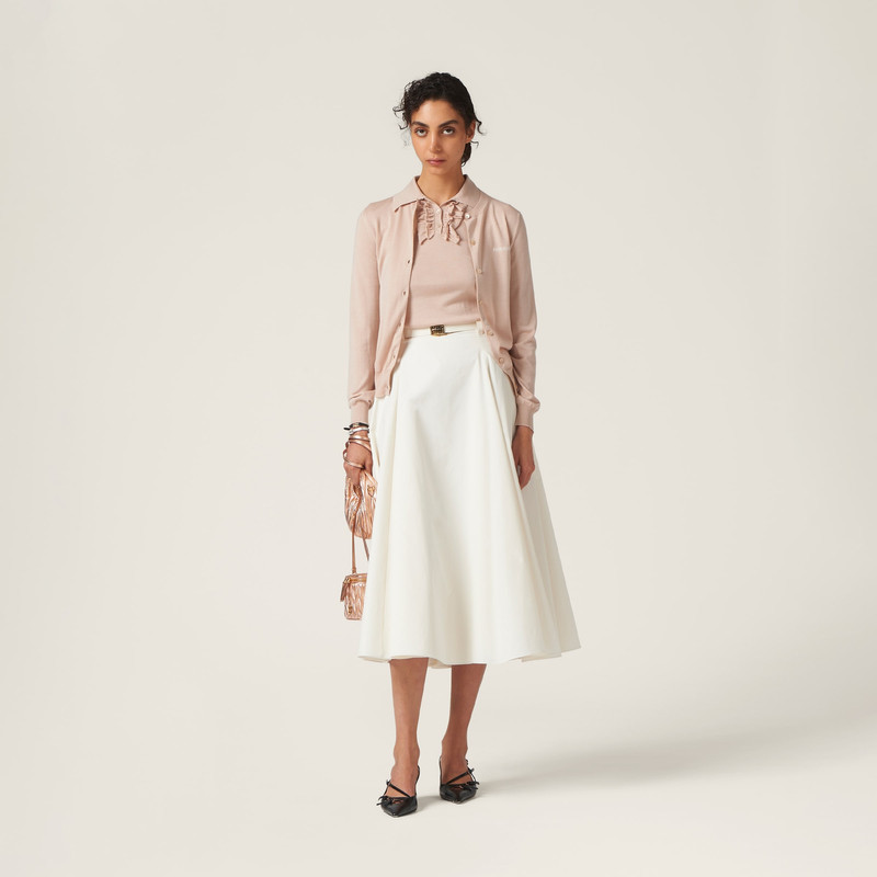 Miu Miu Cashmere and silk knit cardigan outlook