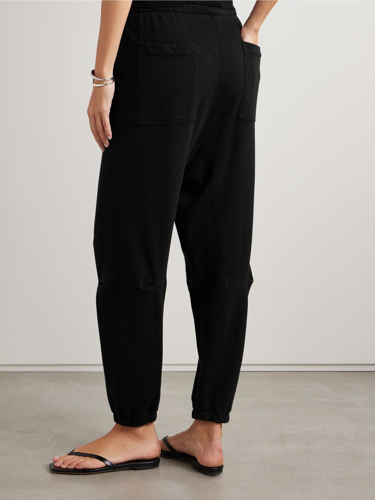 Dulce cotton-jersey track pants Black - 3