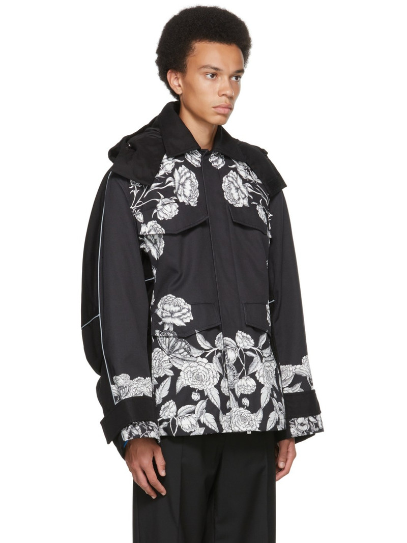 Black Dark Blooming Print Jacket 2