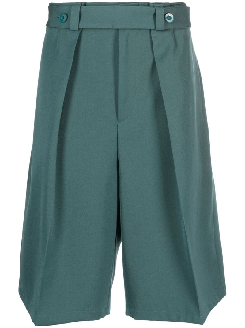 knee-length belted shorts 1