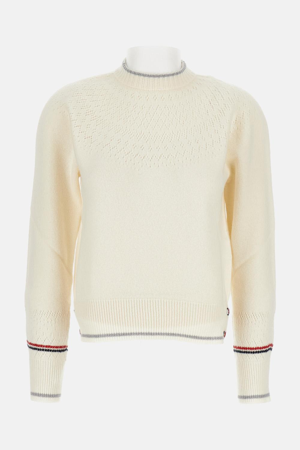 Pointelle Crewneck Sweater - 2