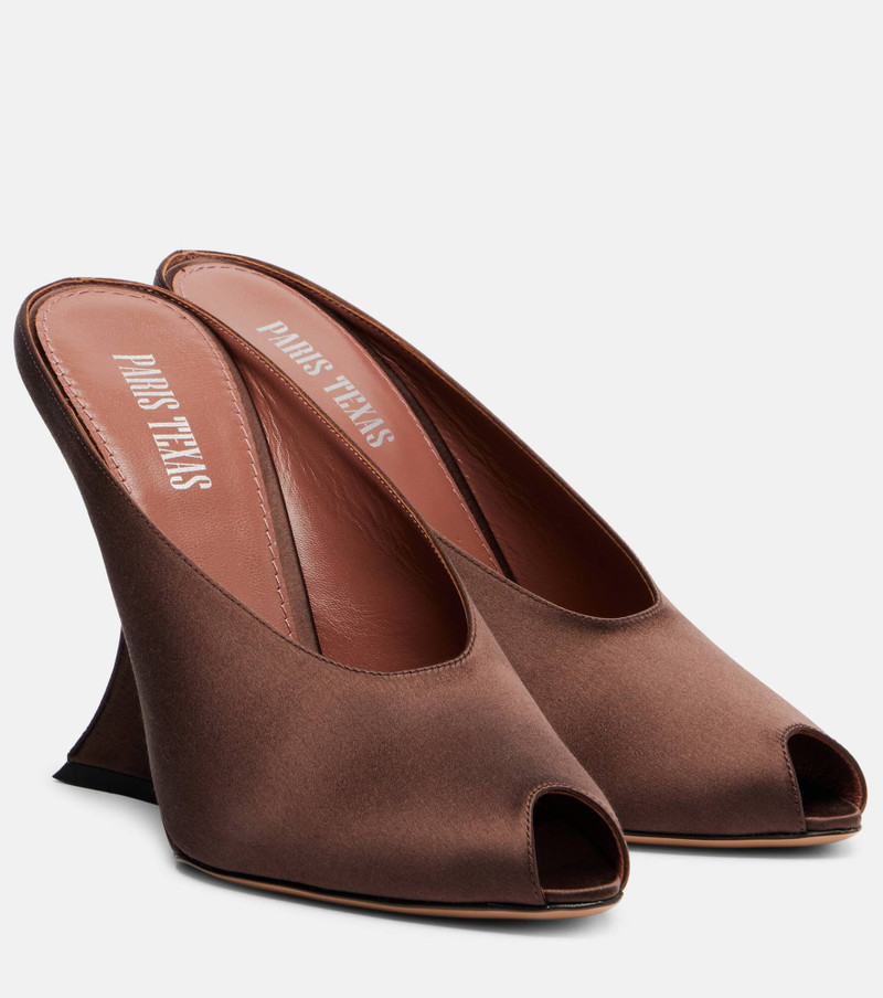 Nina 105 satin wedge mules 1