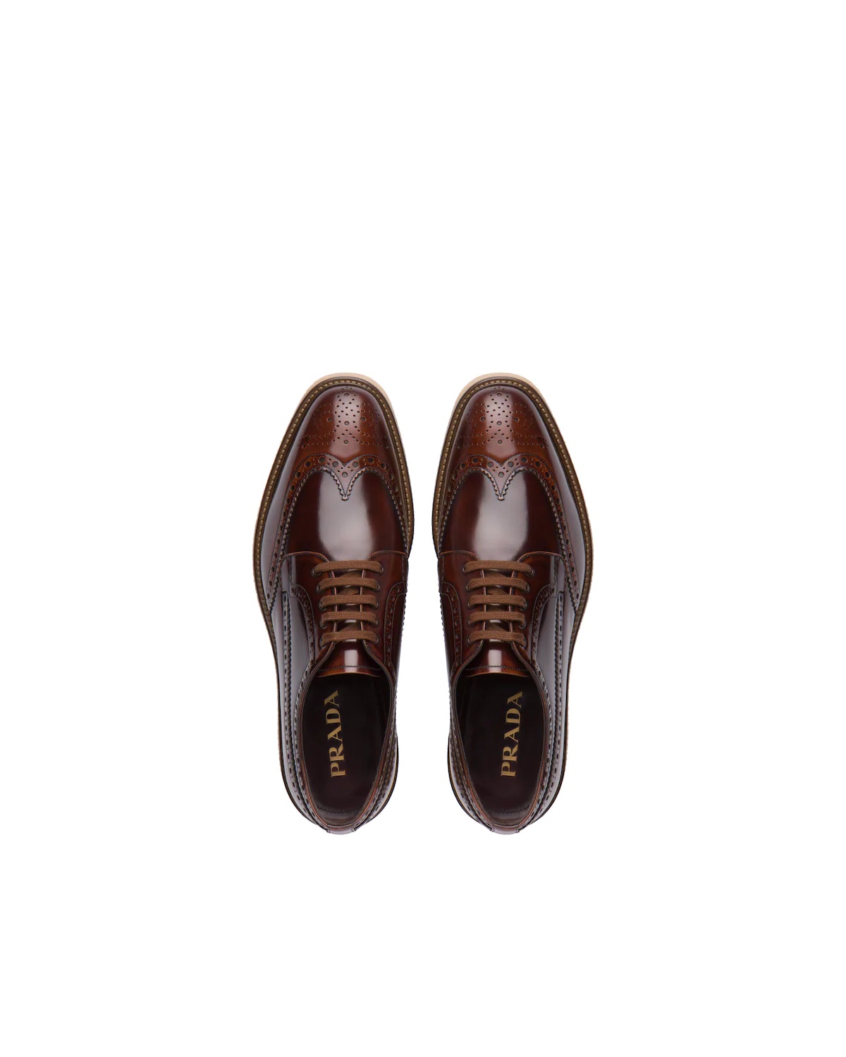 Brushed leather derby shoes - 3