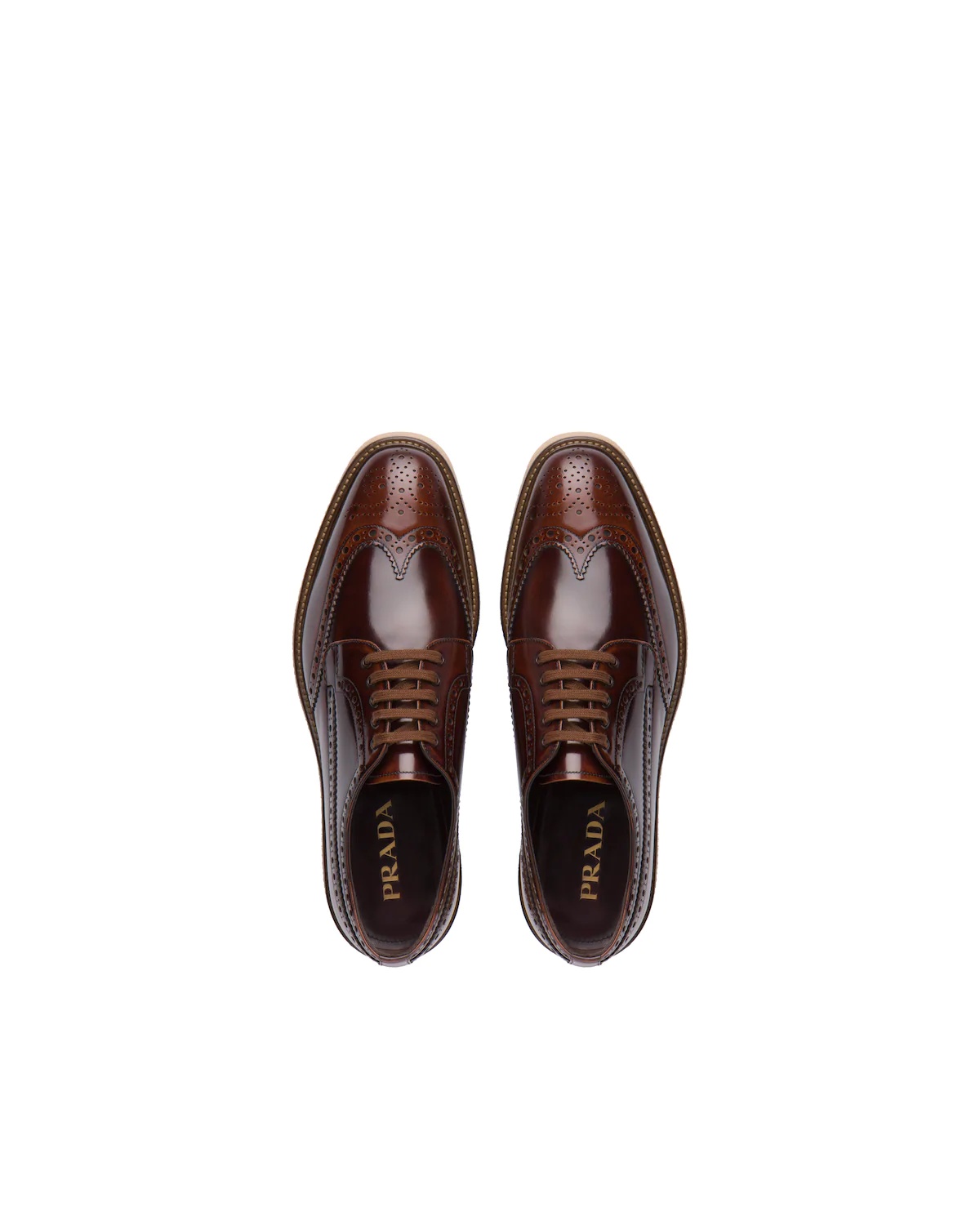 Brushed leather derby shoes - 3