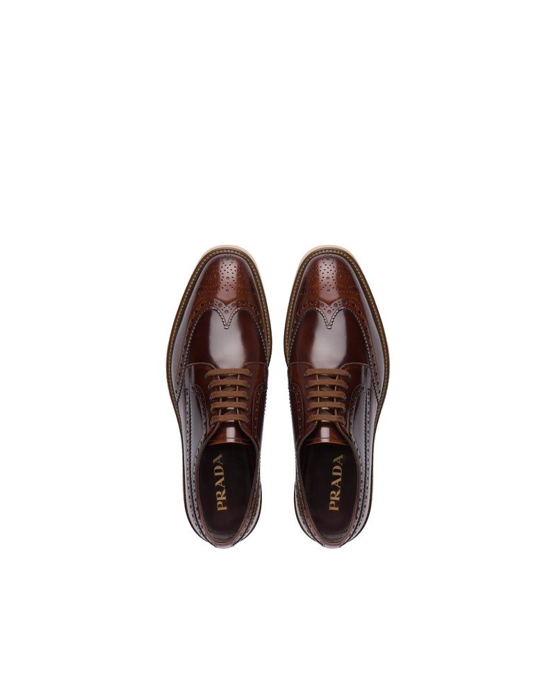 Brushed leather derby shoes 3