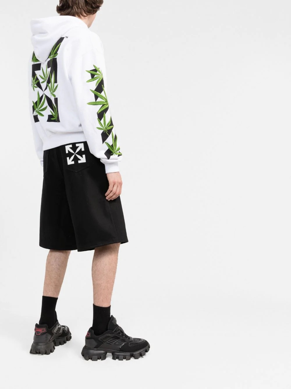 Weed Arrows print hoodie - 4