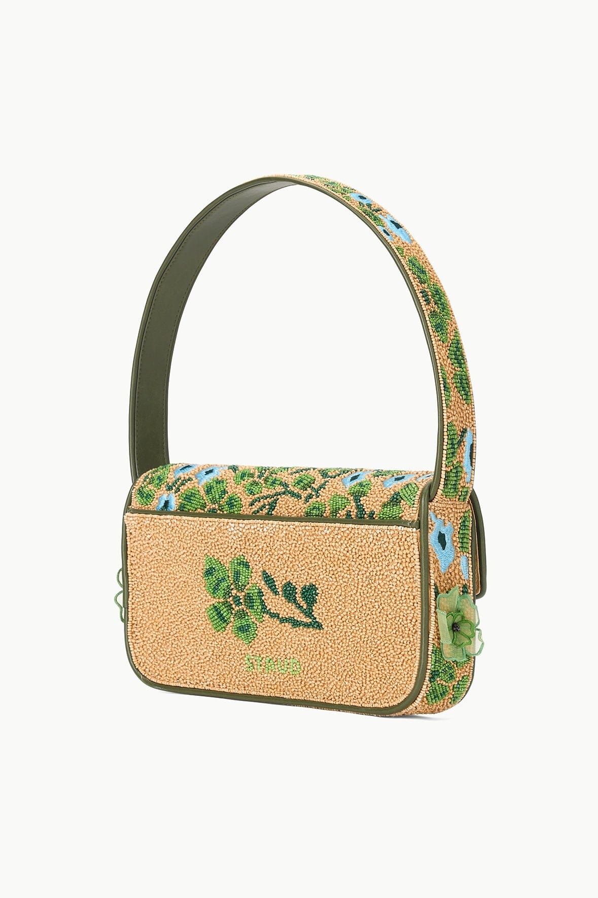 STAUD TOMMY BEADED BAG MOSS FLORAL TAPESTRY - 3