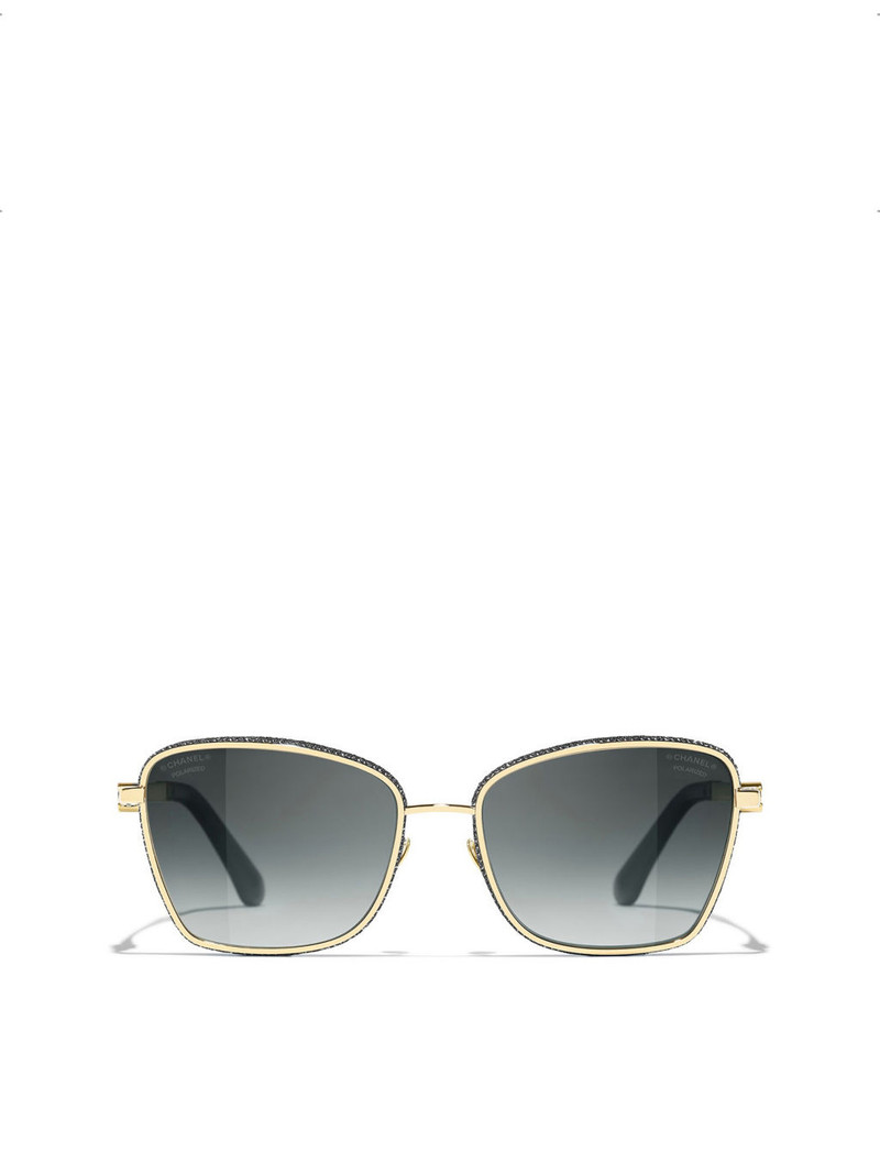 CH4289Q Polarised Cat Eye-Frame Metal Sunglasses 1