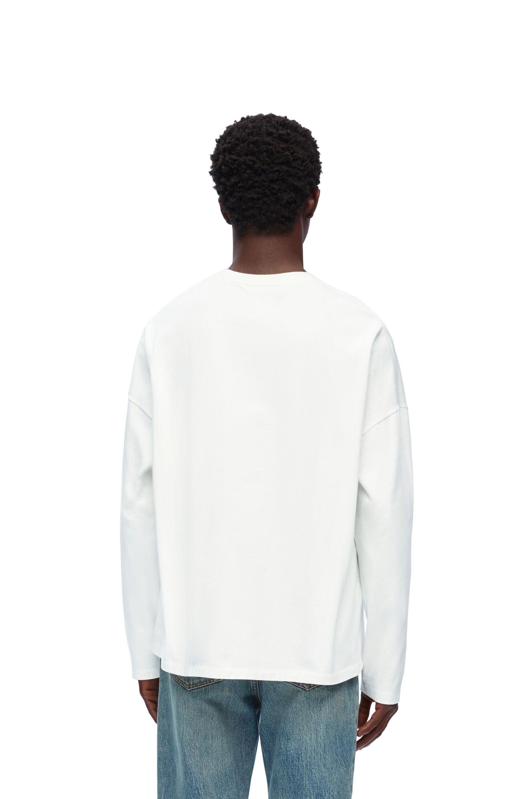 Loose fit long sleeve T-shirt in cotton - 4