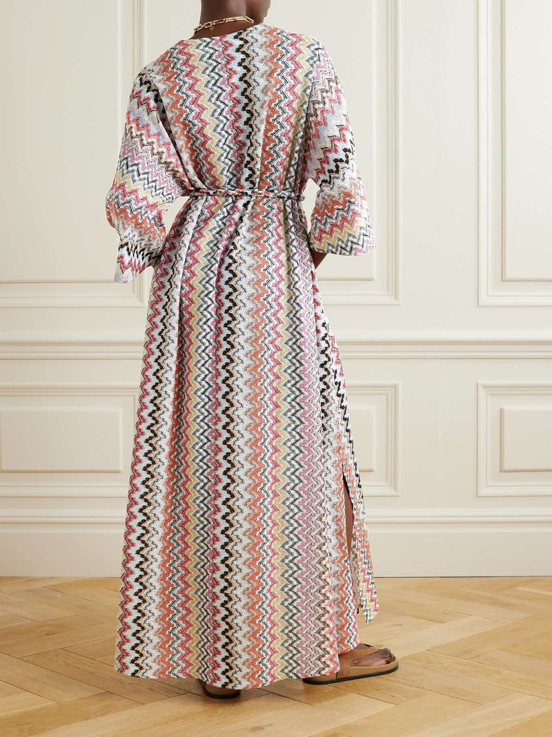 Mare metallic striped crochet-knit kaftan 3