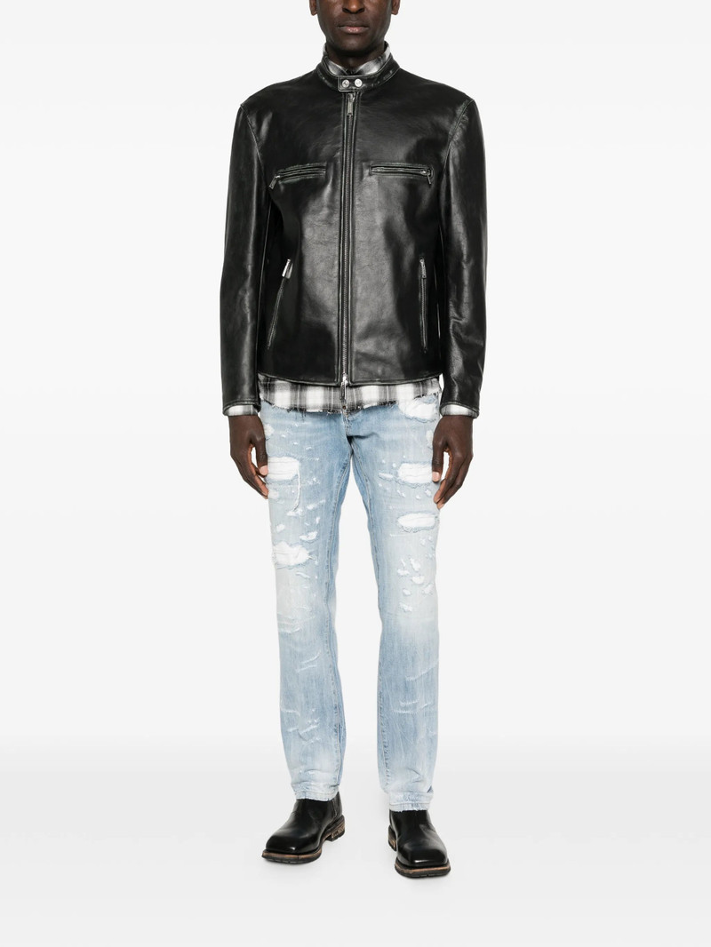 DSQUARED2 Dsquared2 Bad Boy Zip-up Leather Jacket outlook