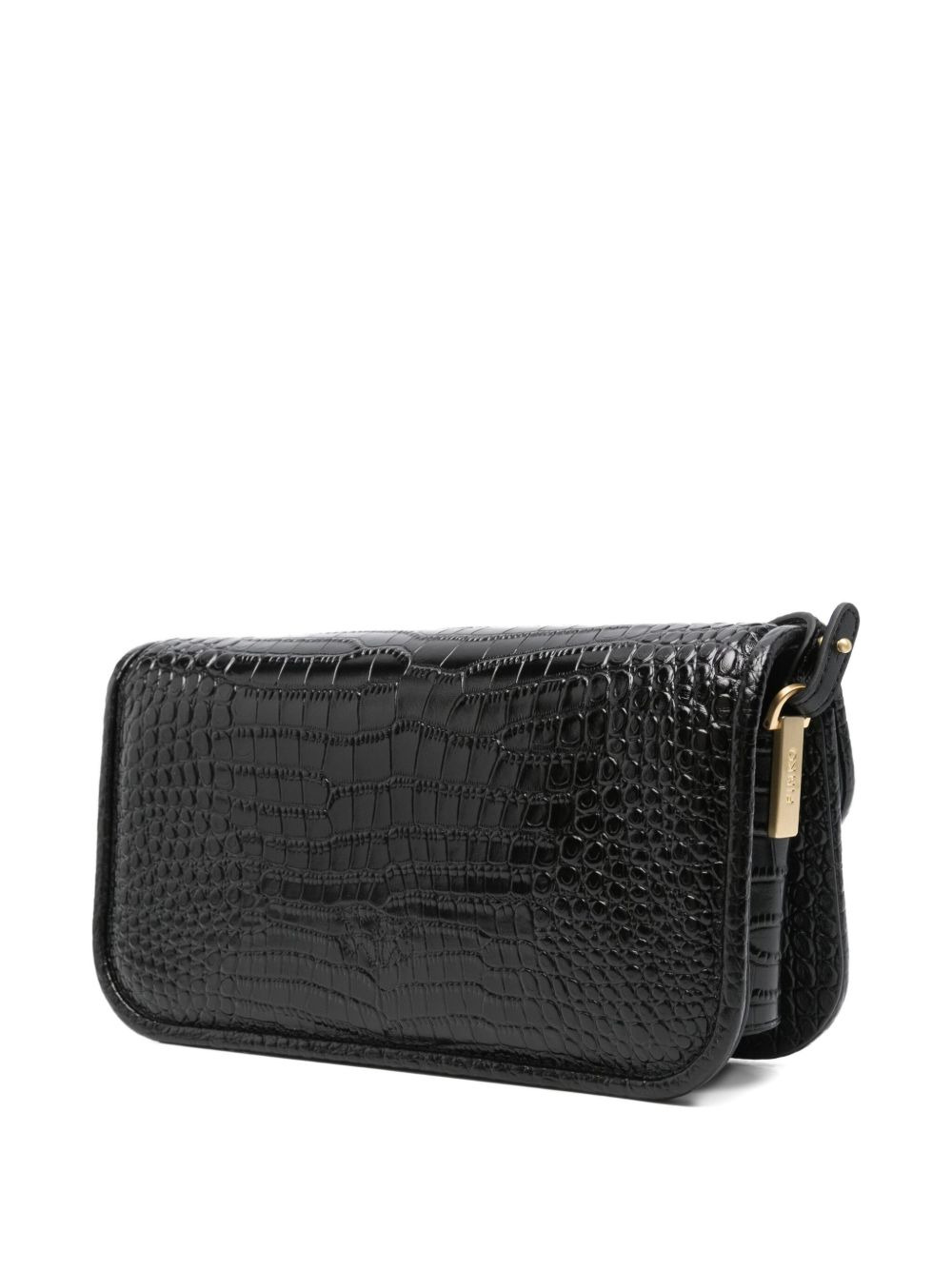 crocodile-embossed leather cross body bag - 3