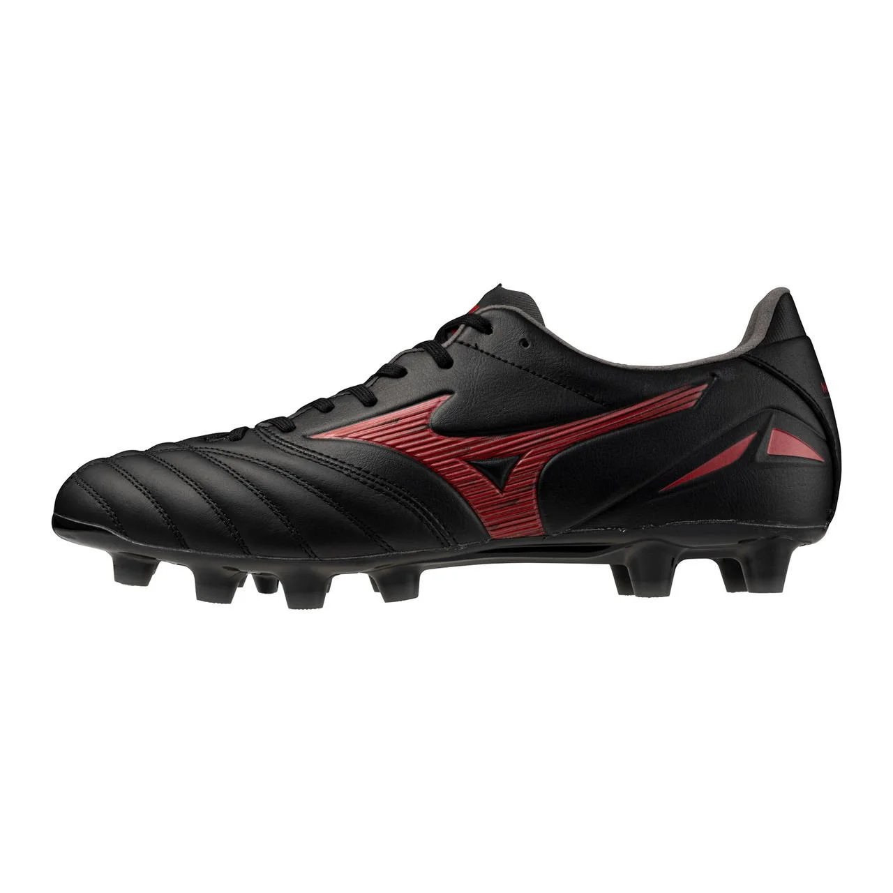 Morelia Neo IV Pro FG Firm KL Ground Soccer Cleat, Black/Red - 1