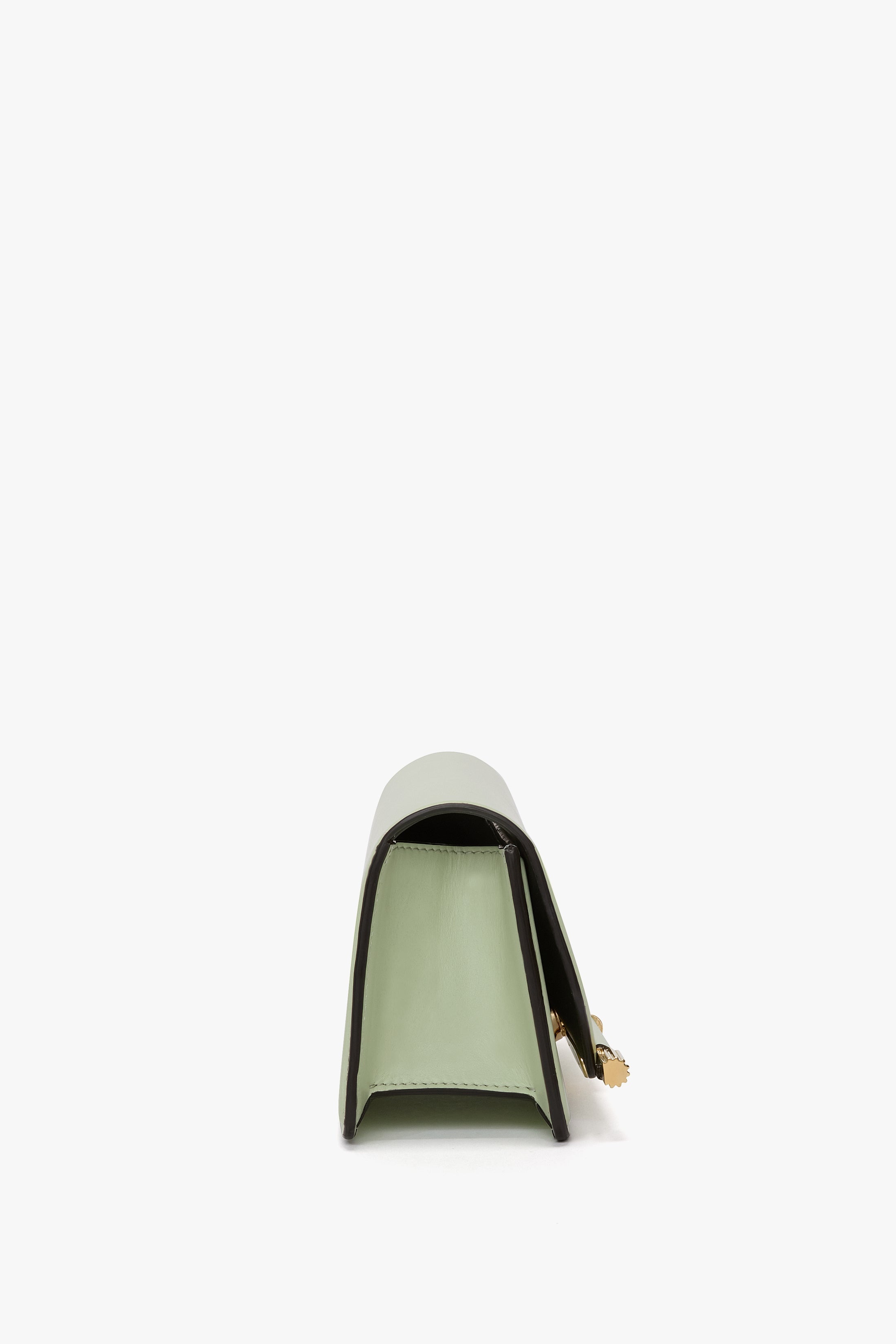 202 Clutch Bag In Pale Green Smooth Leather - 5