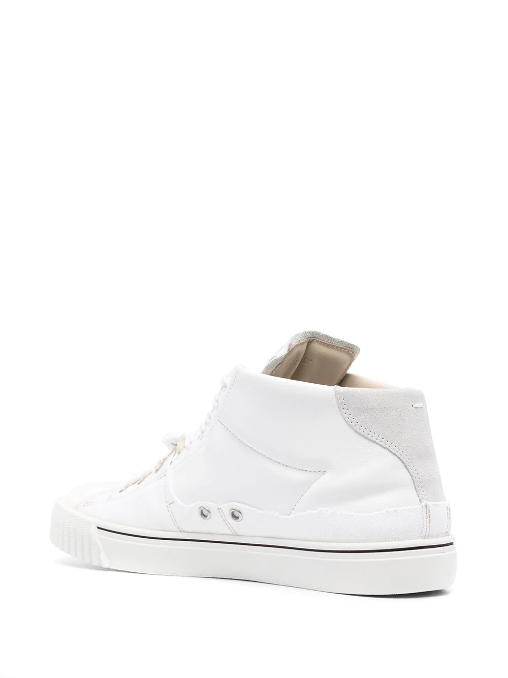 high-top leather sneakers - 3