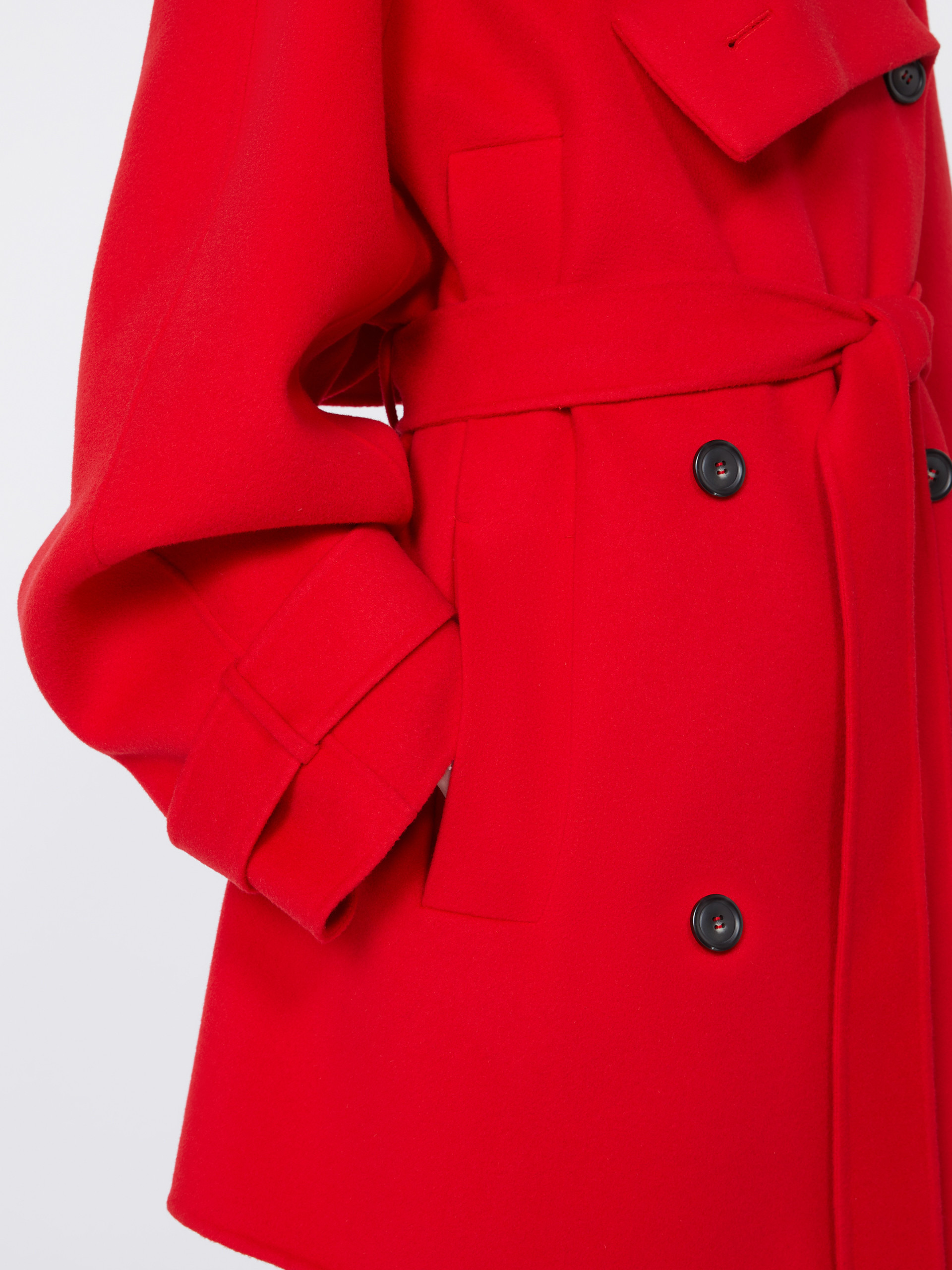 BOUQUET1234 Short trench coat in wool - RUNWAY - 6