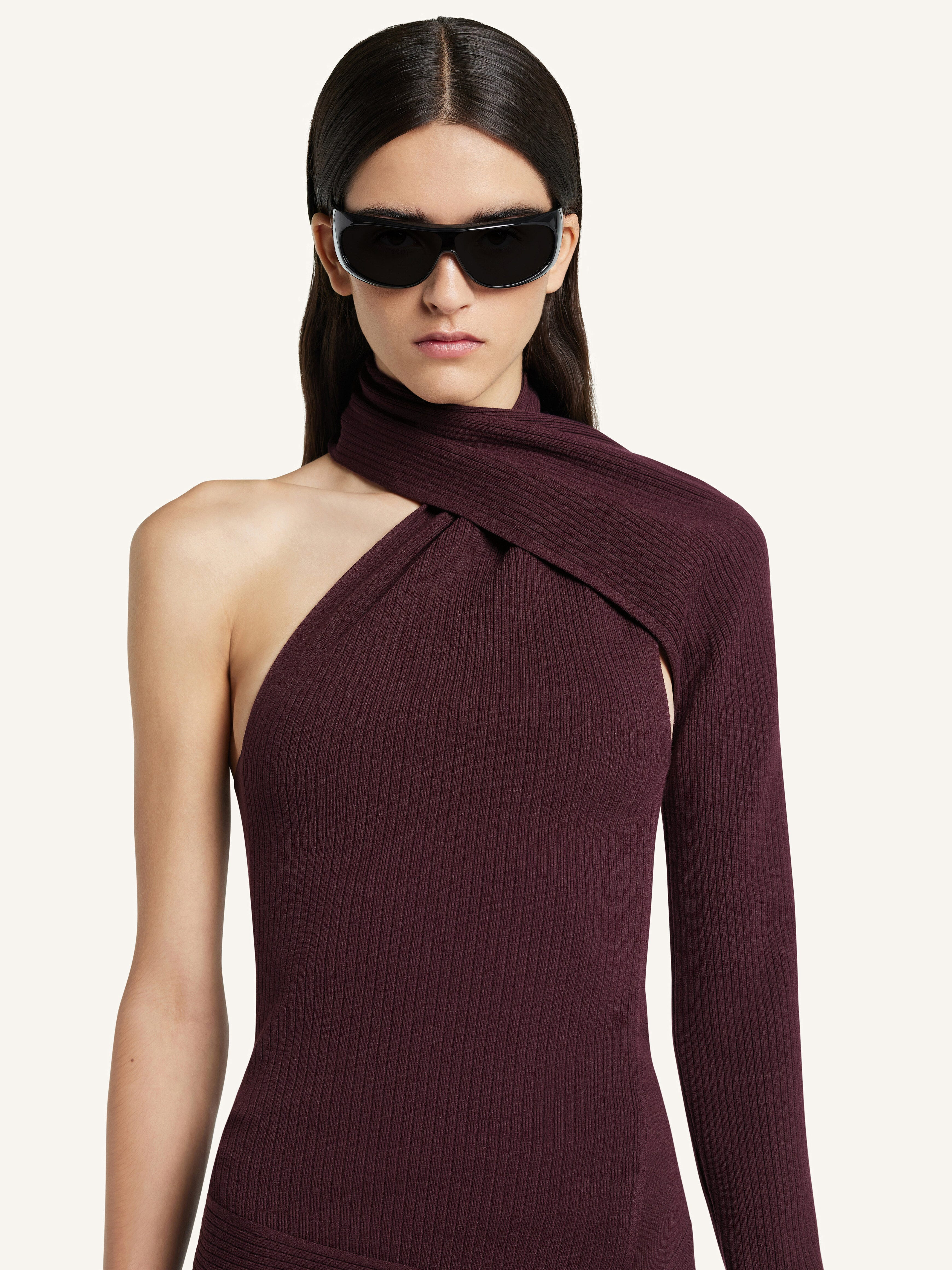 SCARF RIB DRESS - 5