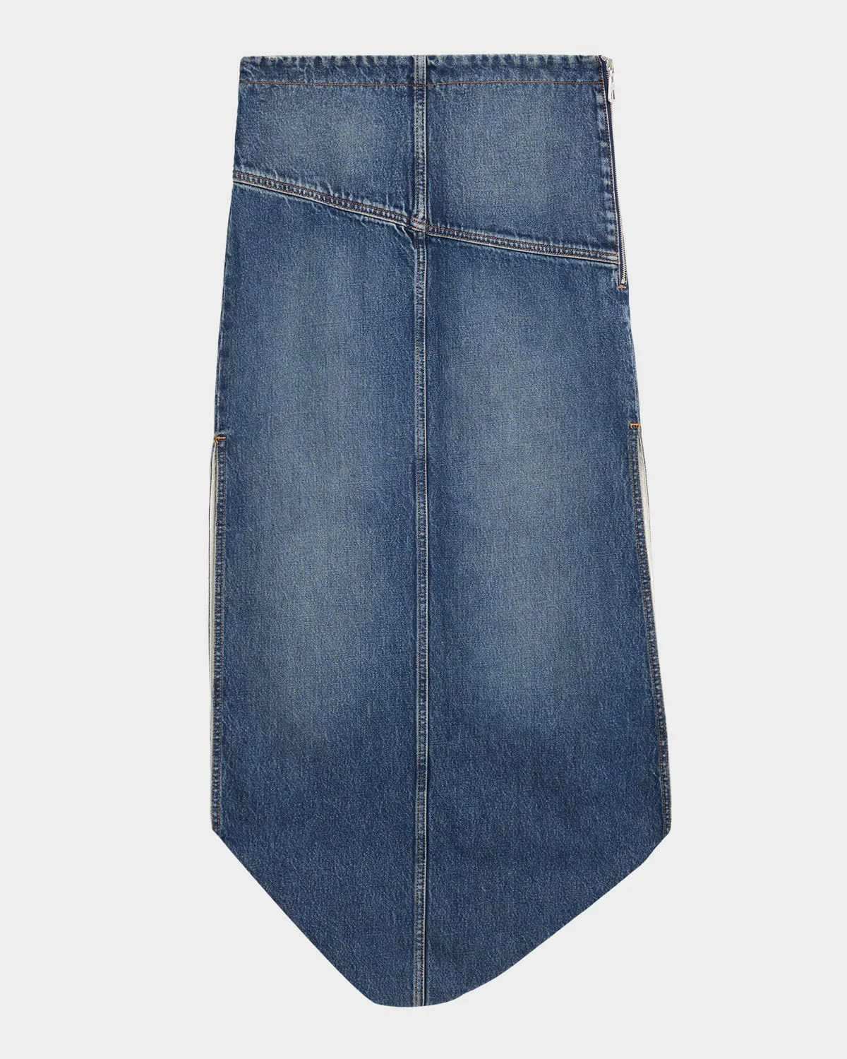 Denim Skirt with Internal Belt - 1