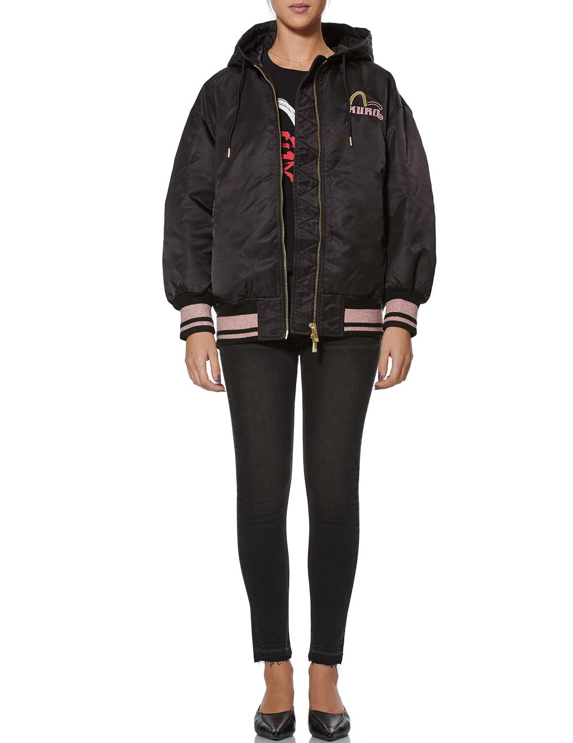 Floral and Kamon Embroidered Down Jacket - 6