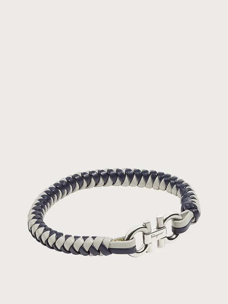 LEATHER AND BRASS BRACELET (L) - 1