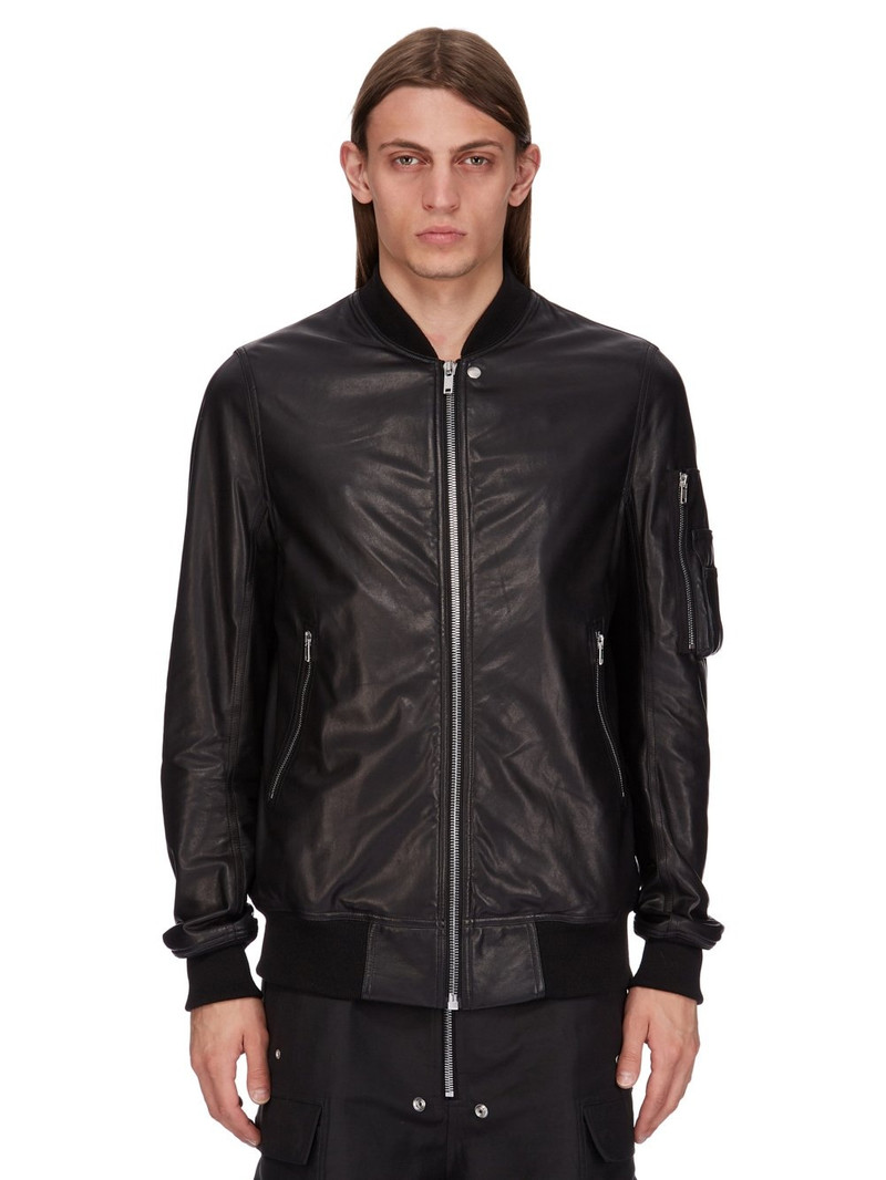 Rick Owens Classic Flight Oversized Webbing-Trimmed Distressed