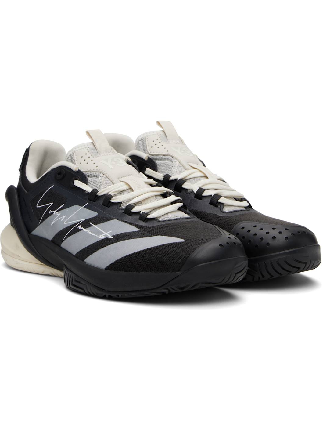 Black & Gray US Open adizero Ubersonic 5 Sneakers - 4