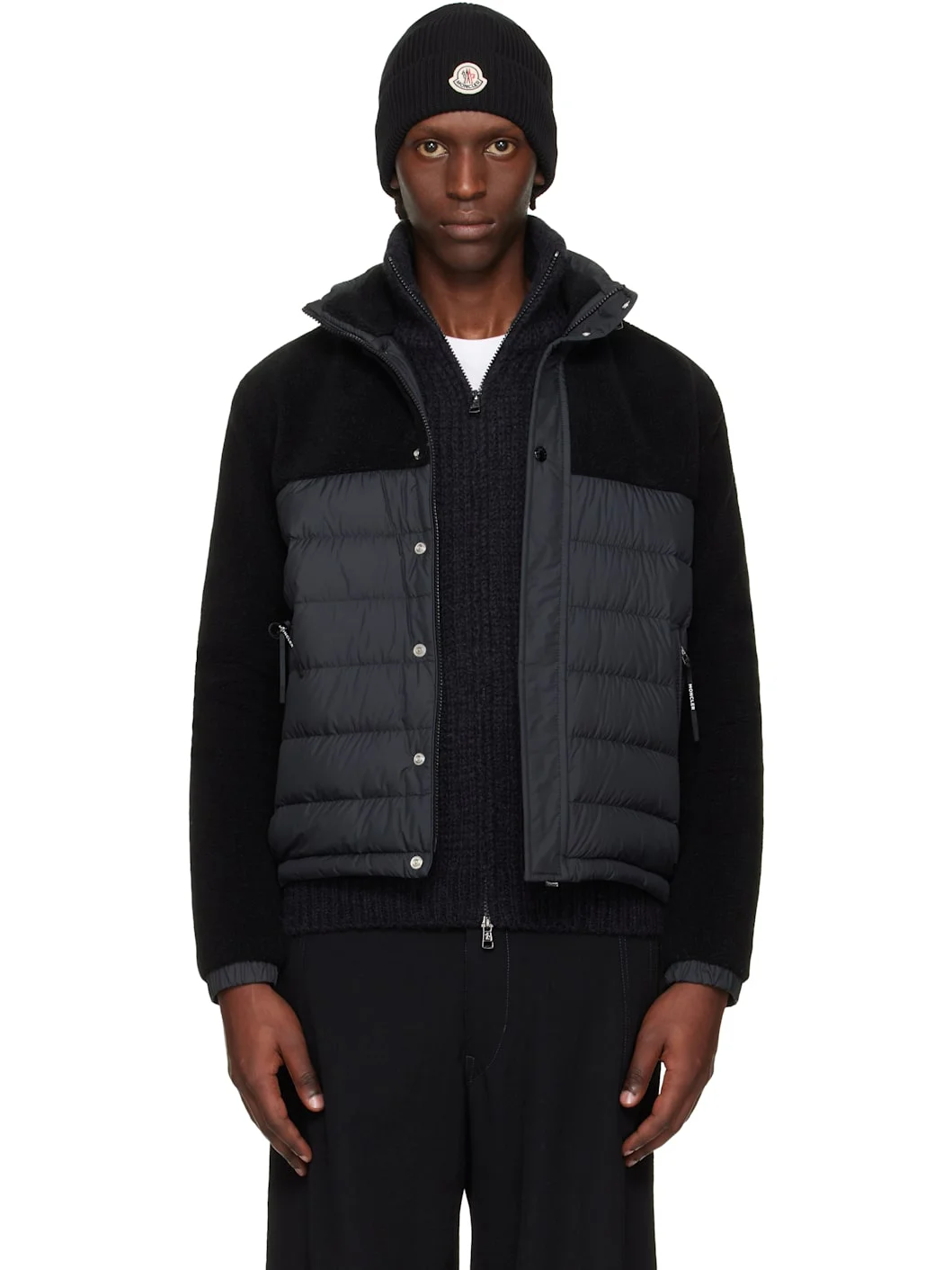 Black Mistral Teddy Short Down Jacket - 1