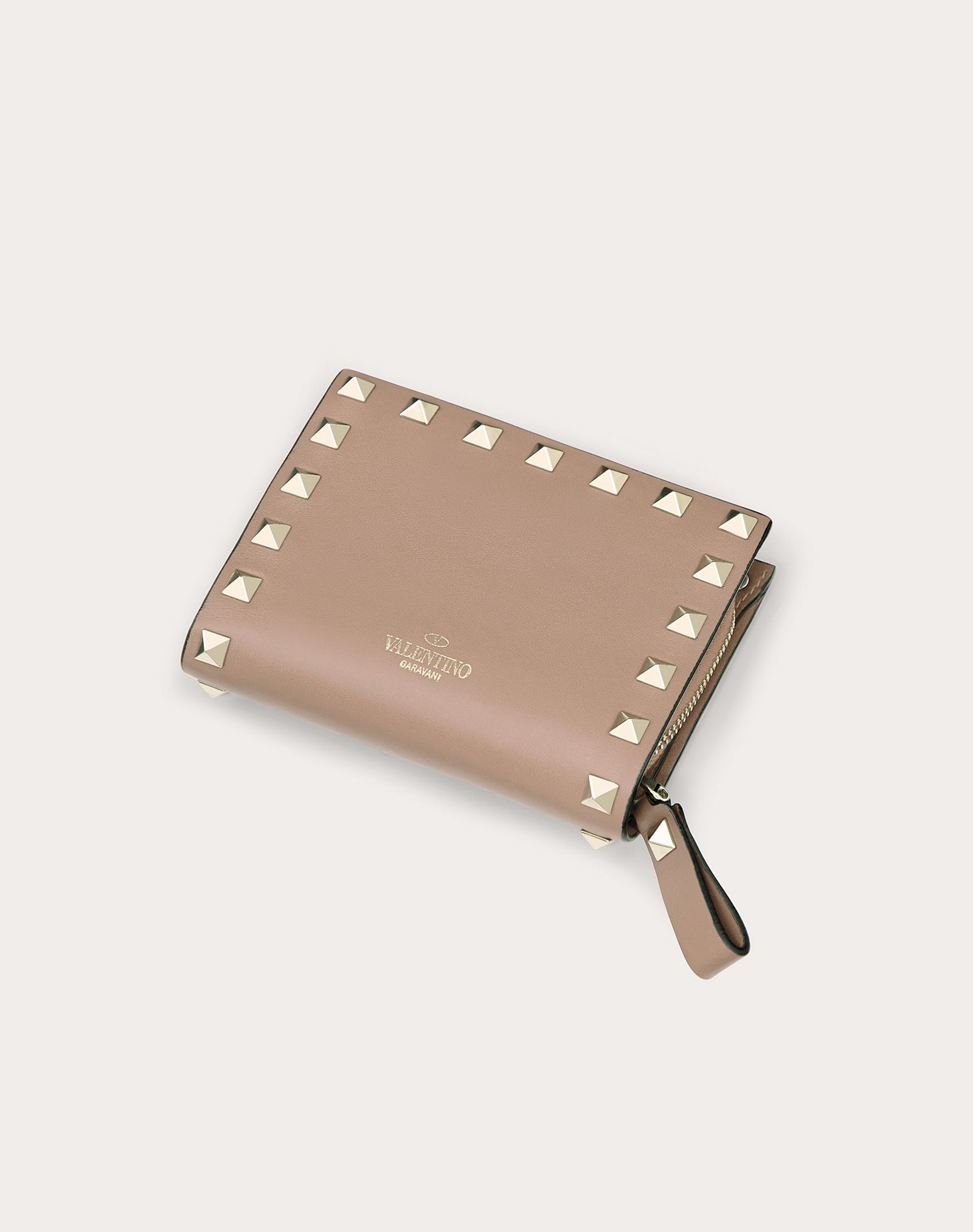 Small Rockstud Calfskin Wallet - 3