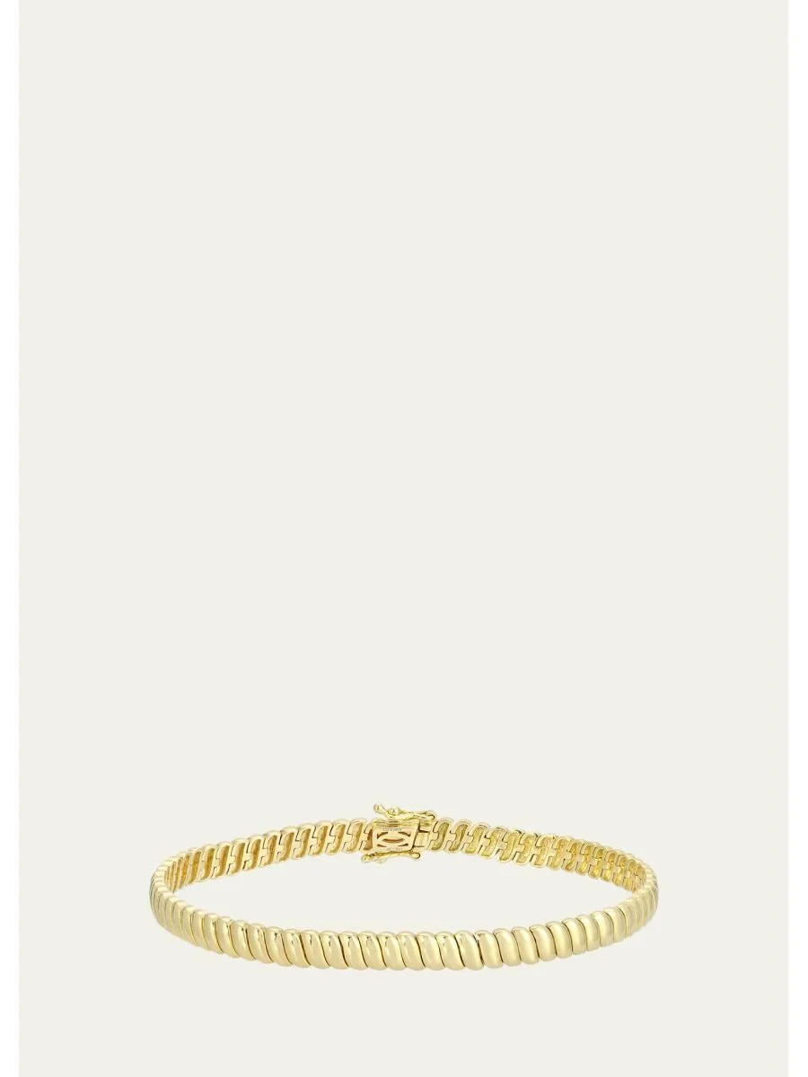 18K Yellow Gold Thin Zoe Bracelet - 1