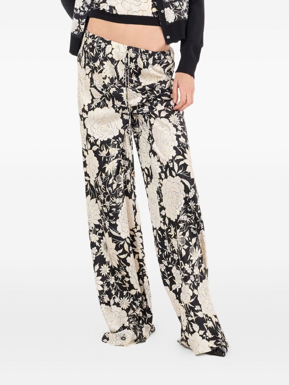 floral-print trousers - 2