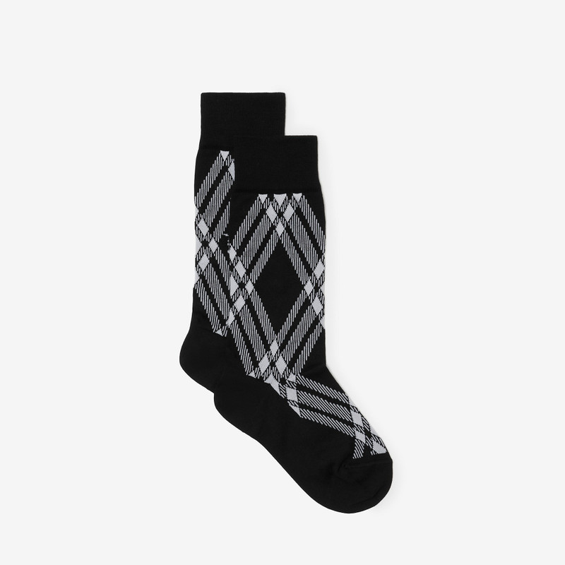 Burberry Check Cotton Blend Socks outlook