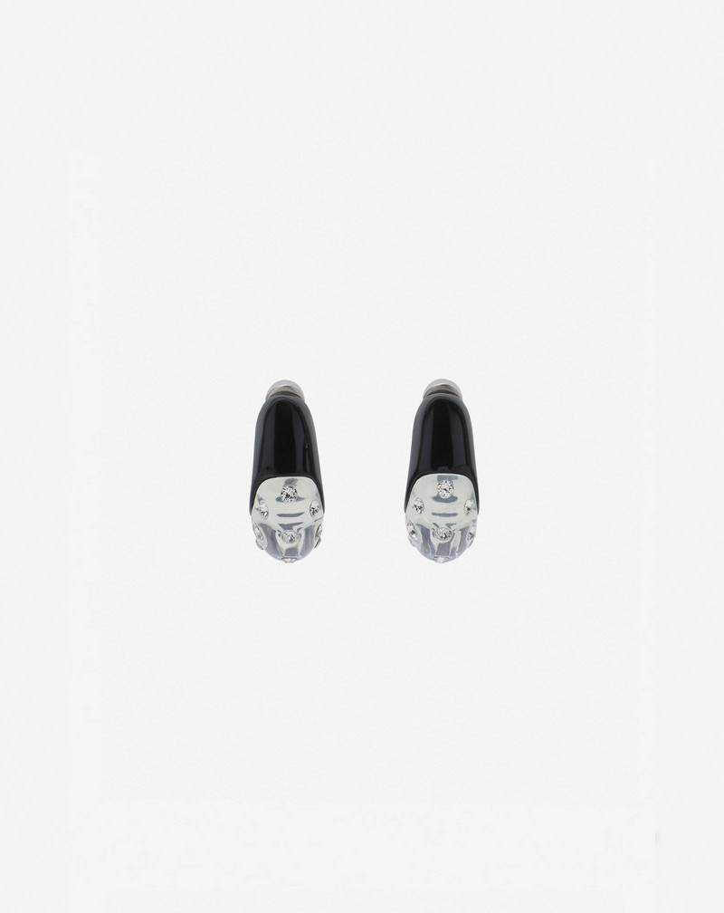 FARGO RHINESTONE LARGE HOOP EARRINGS 1