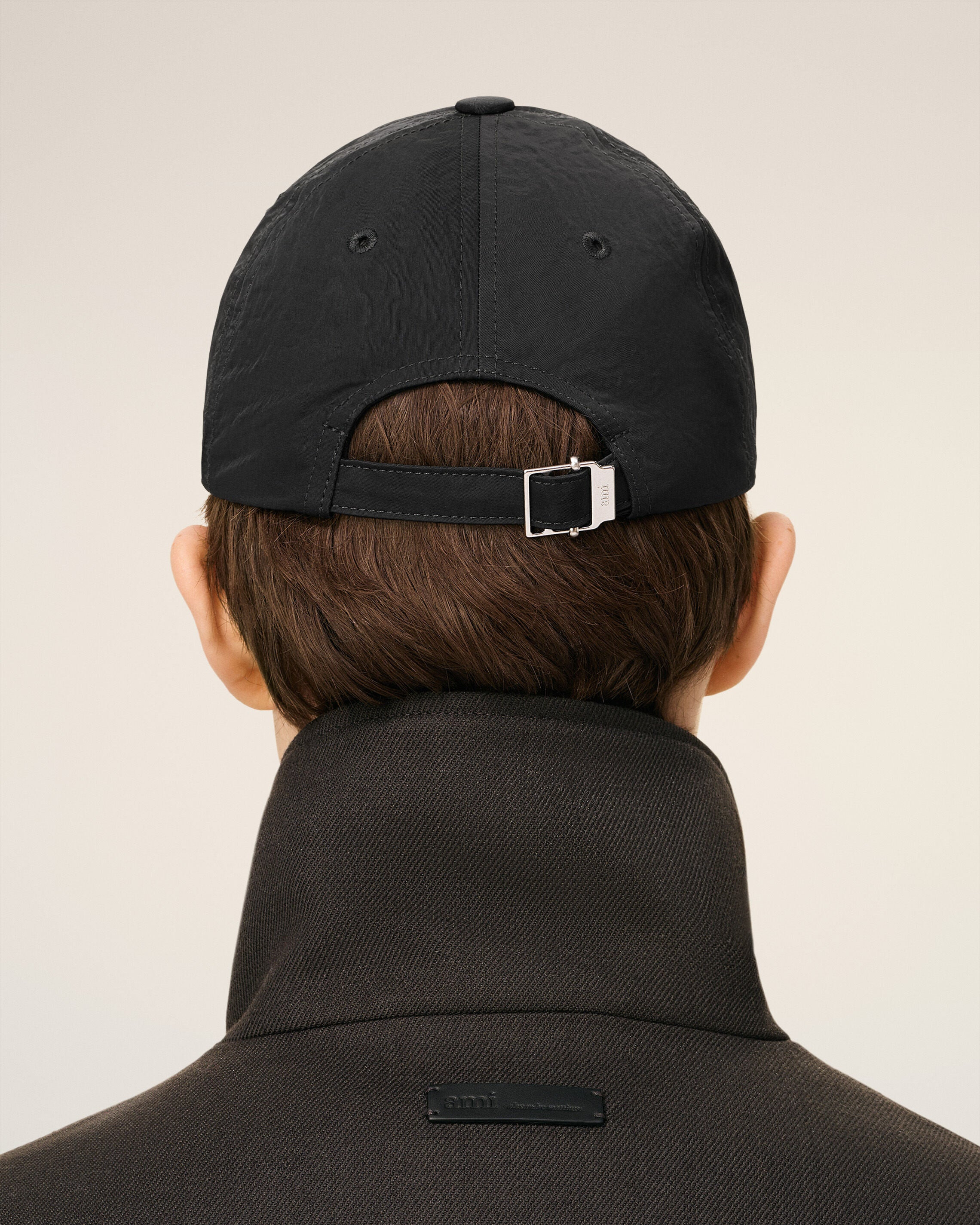 BLACK NYLON AMI DE COEUR STUD CAP - 6