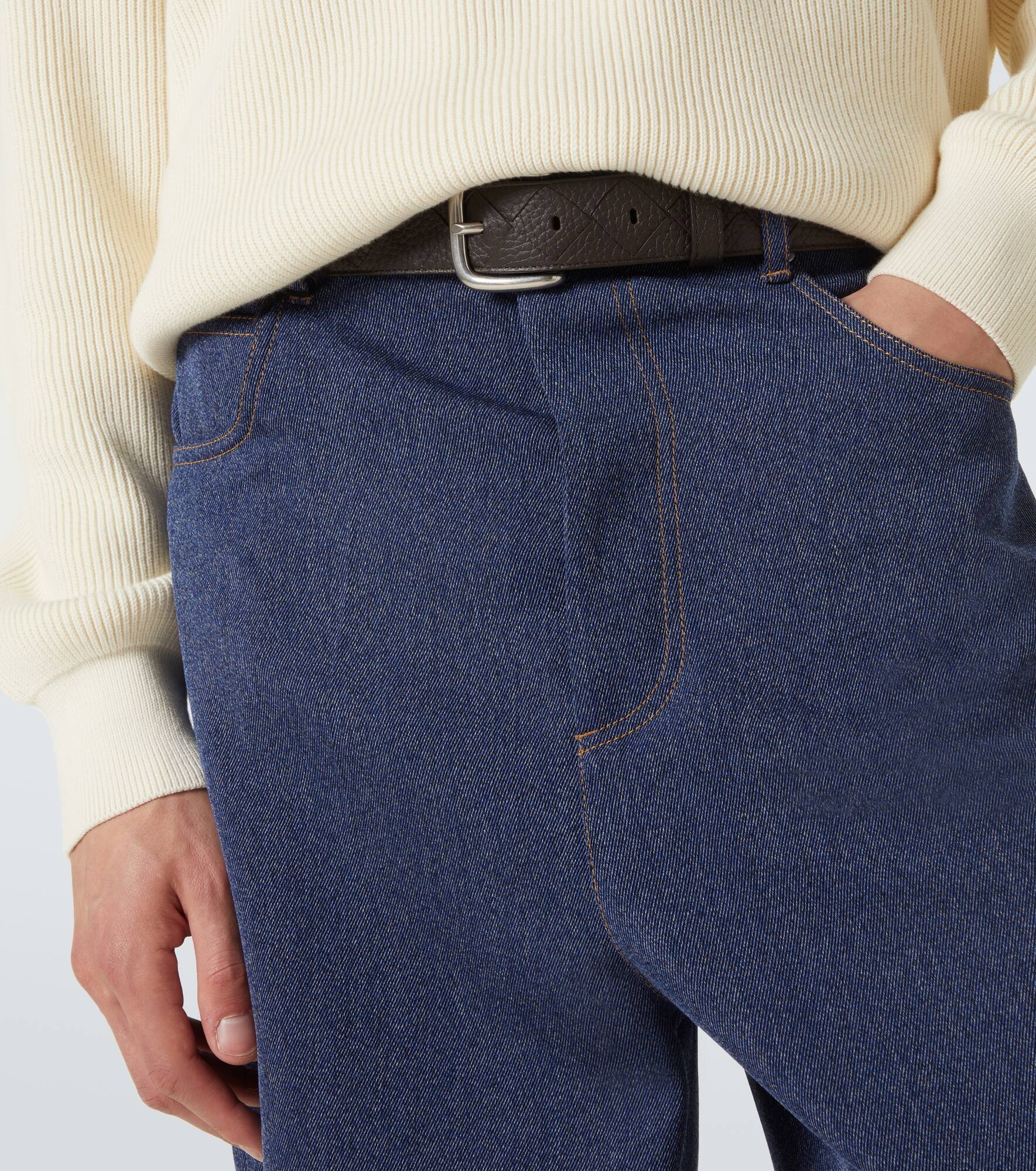 Intrecciato leather belt - 3
