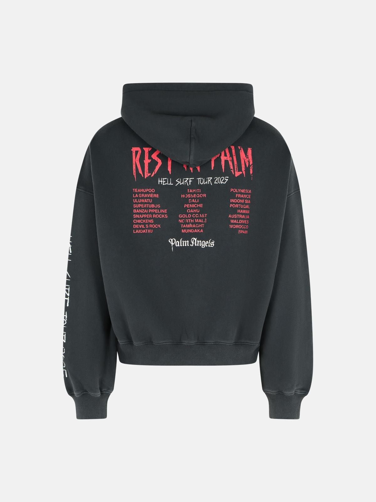 'REST IN PALM' BLACK COTTON SWEATSHIRT - 3