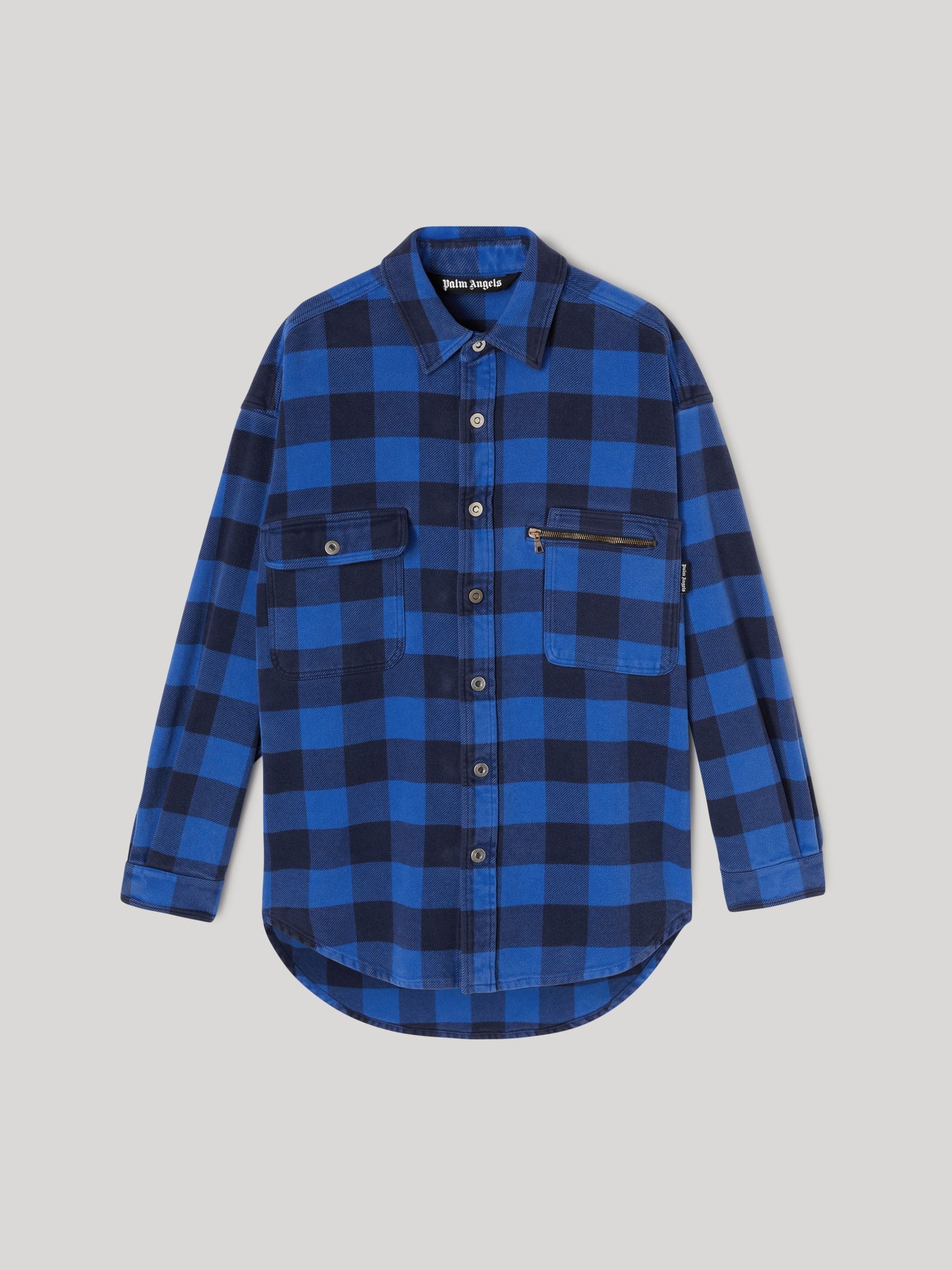 CURVED LOGO CHECKED SHIRT - 1