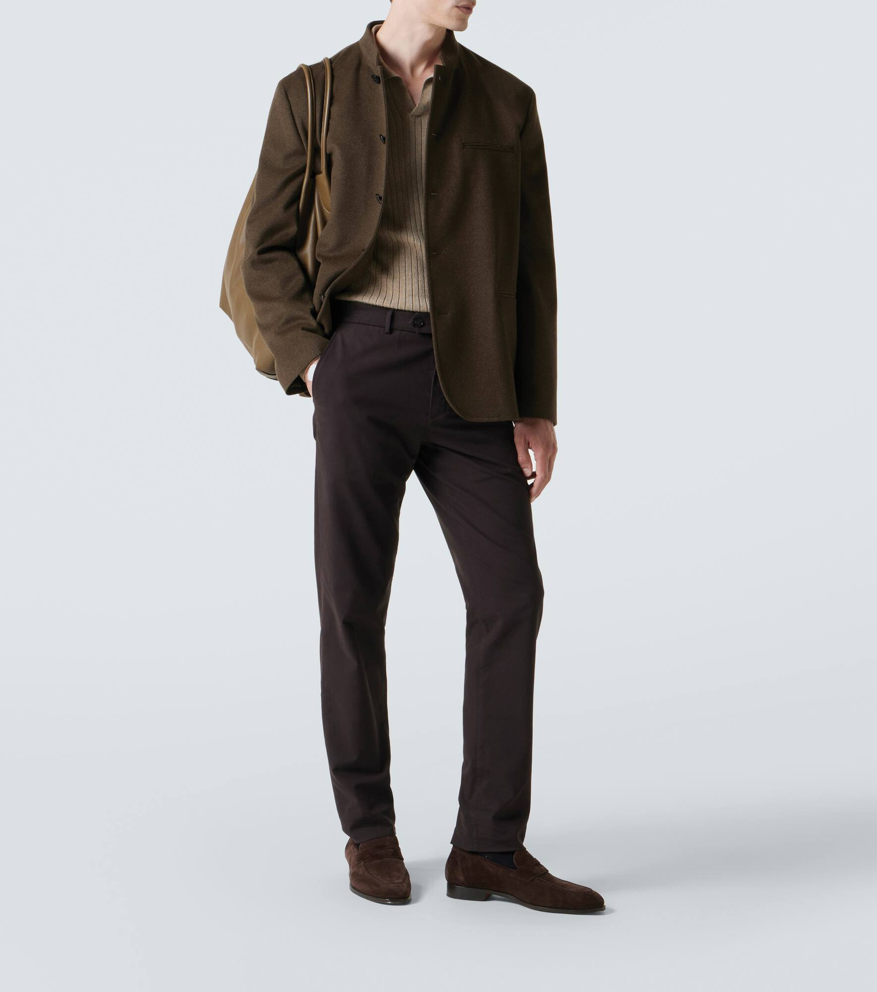 Ribbed-knit cashmere polo sweater - 2