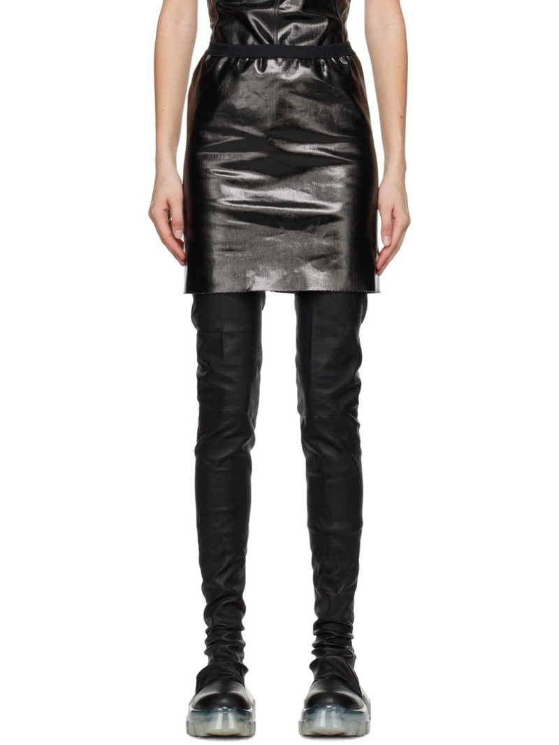 Black Lacquered Miniskirt 1