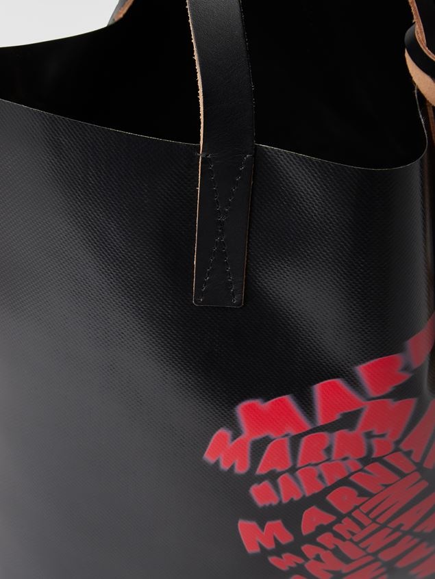 NORTH-SOUTH TRIBECA PVC SPIN PRINTED SHOPPING BAG - 5