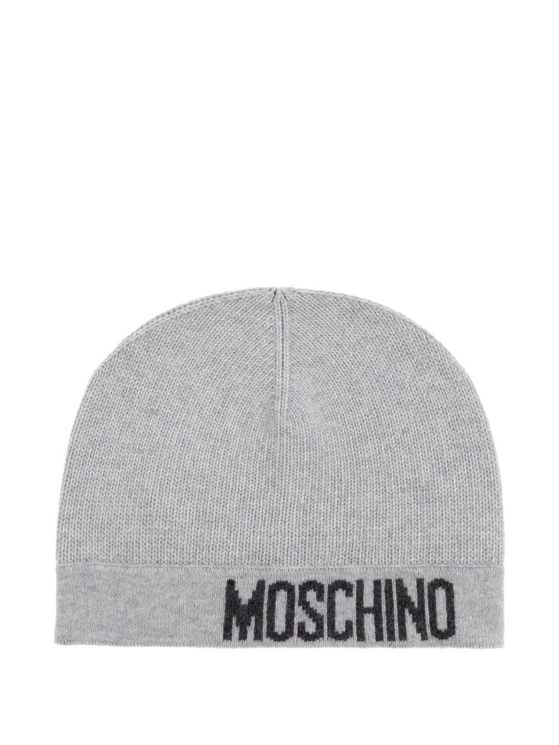logo-intarsia beanie 1