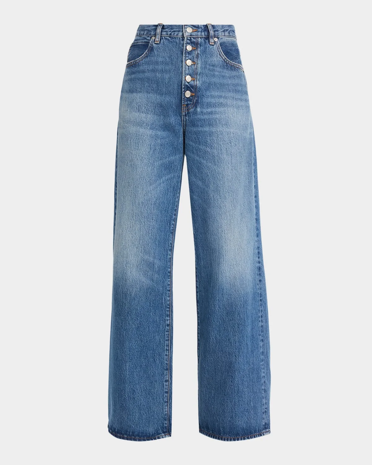 The Loose Exposed Button-Fly Jeans - 1
