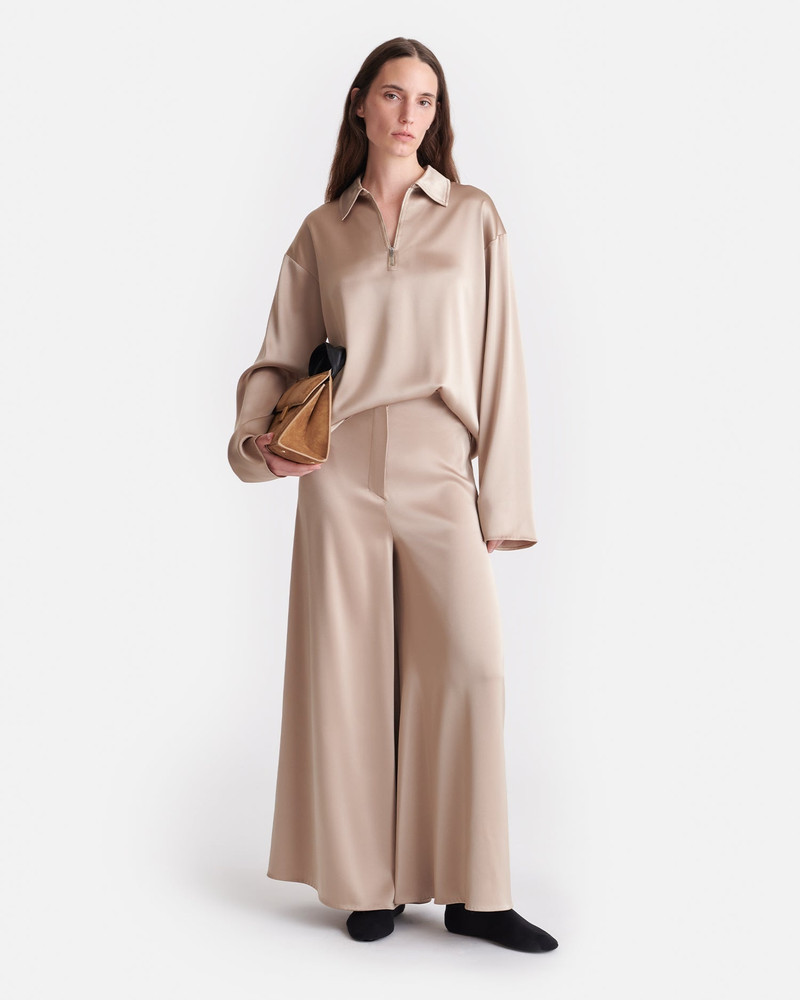 Slip Satin Polo-Neck Top 3