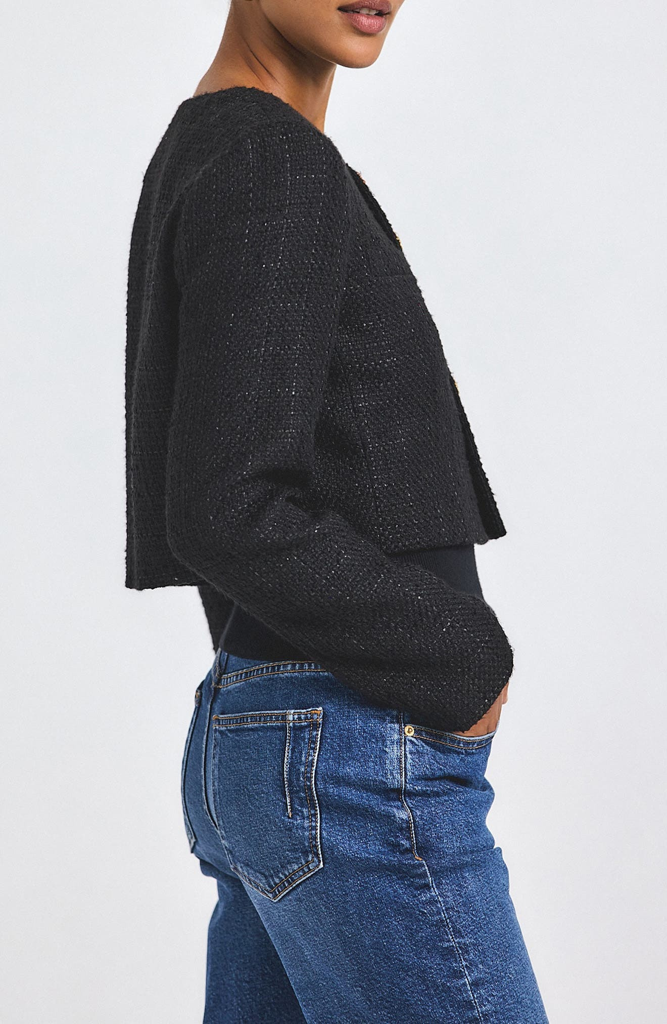 Derek Lam 10 Crosby Juliette Tweed Jacket in Black at Nordstrom - 3