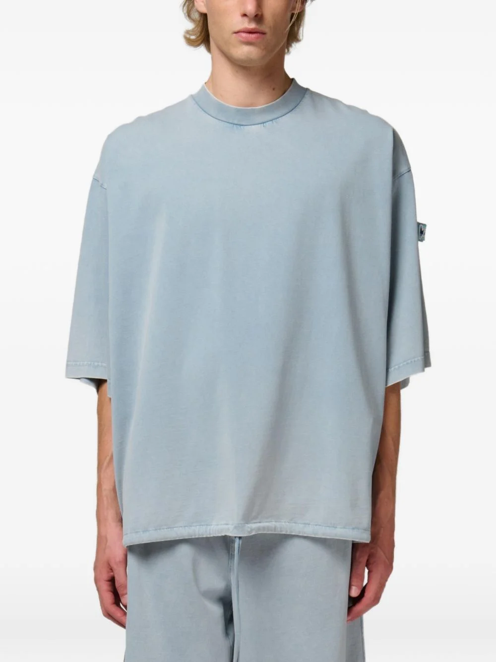 sleeve-patch T-shirt - 1
