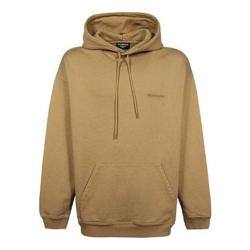 Balenciaga Logo Embroidered Hoodie 'Khaki' 570811TKVB59504 - 1