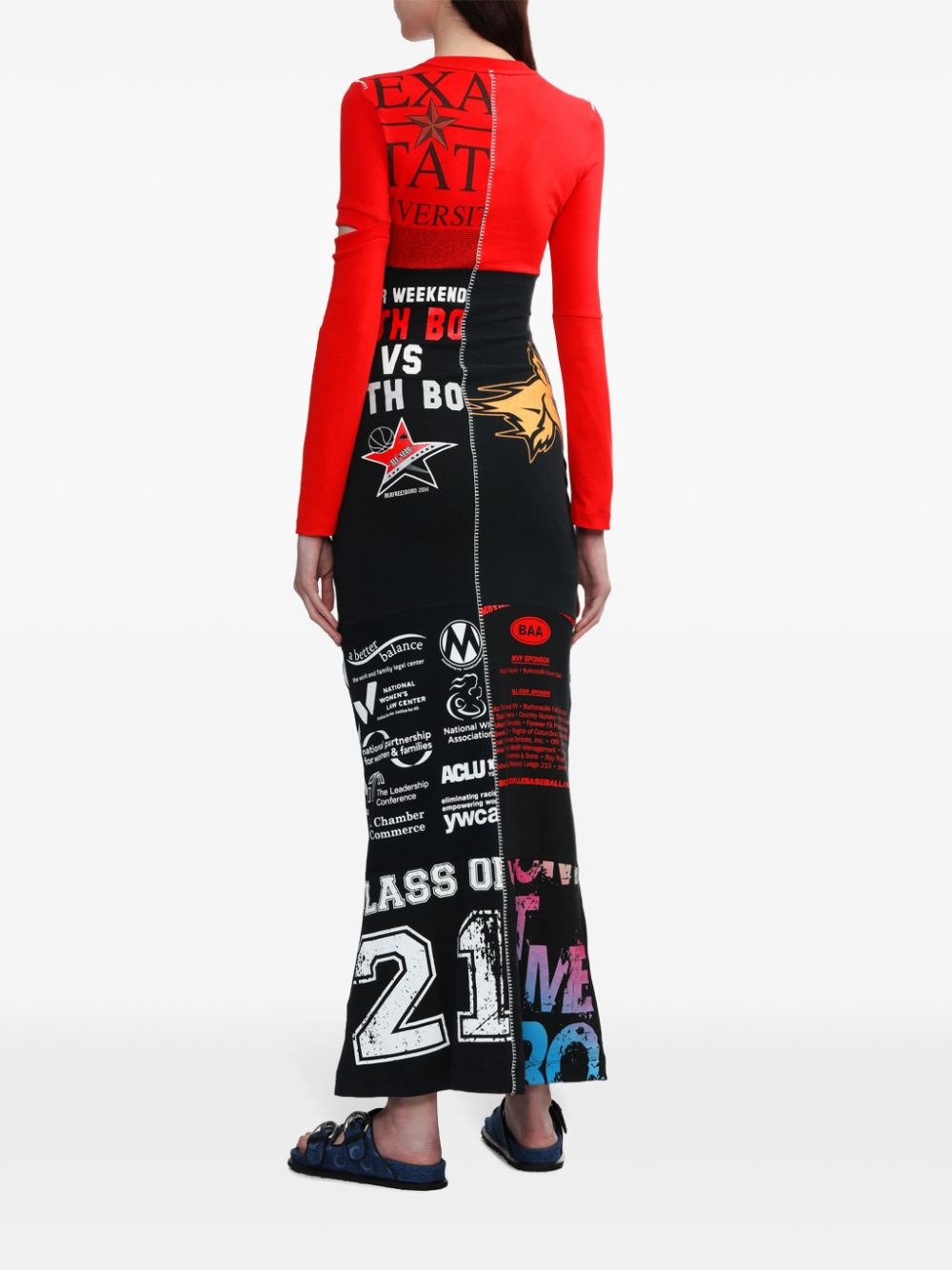 Regenerated patchwork dress - 4