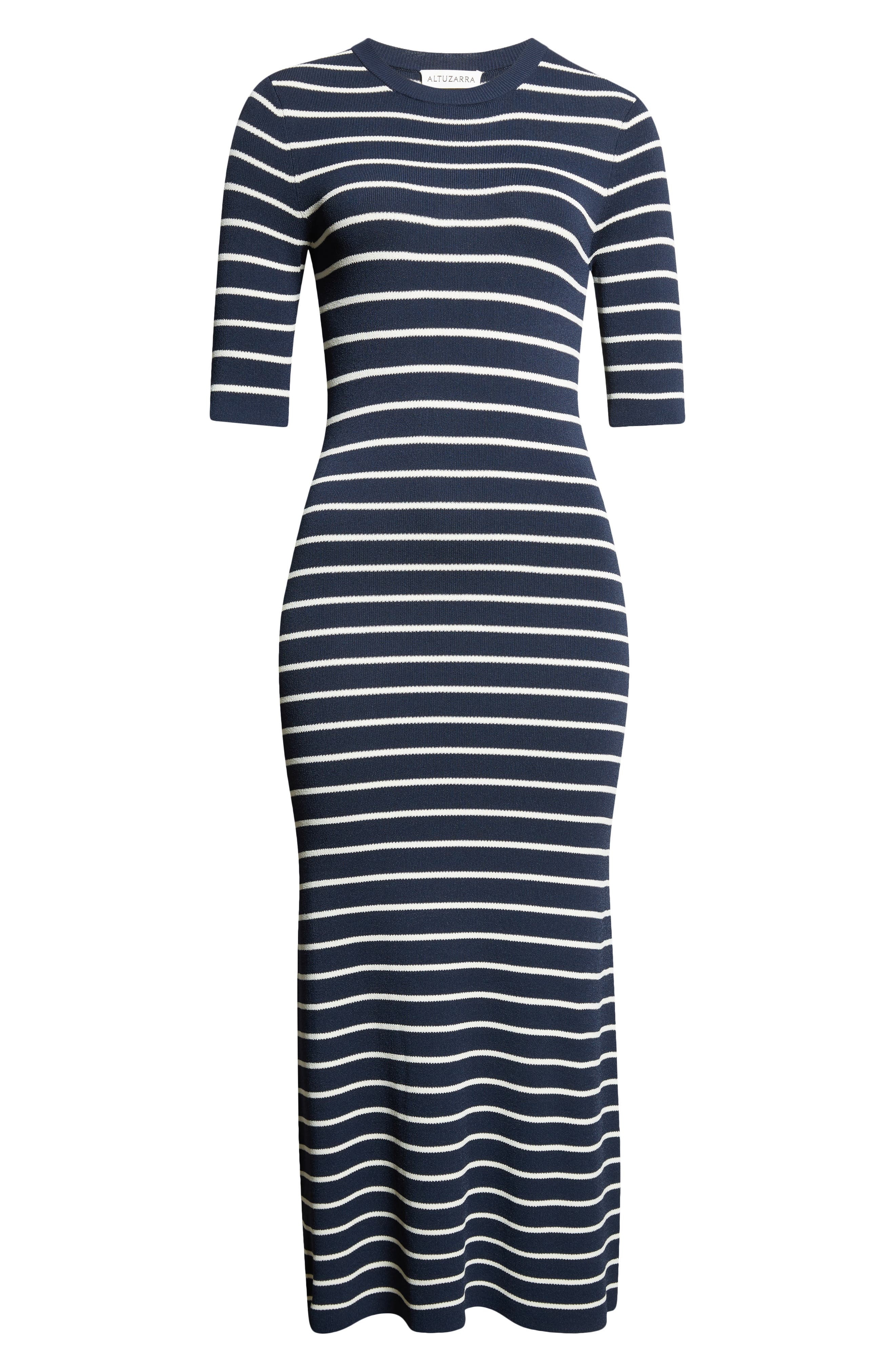 Altuzarra Kitty Stripe Sweater Dress in Navy/Ivory at Nordstrom - 5
