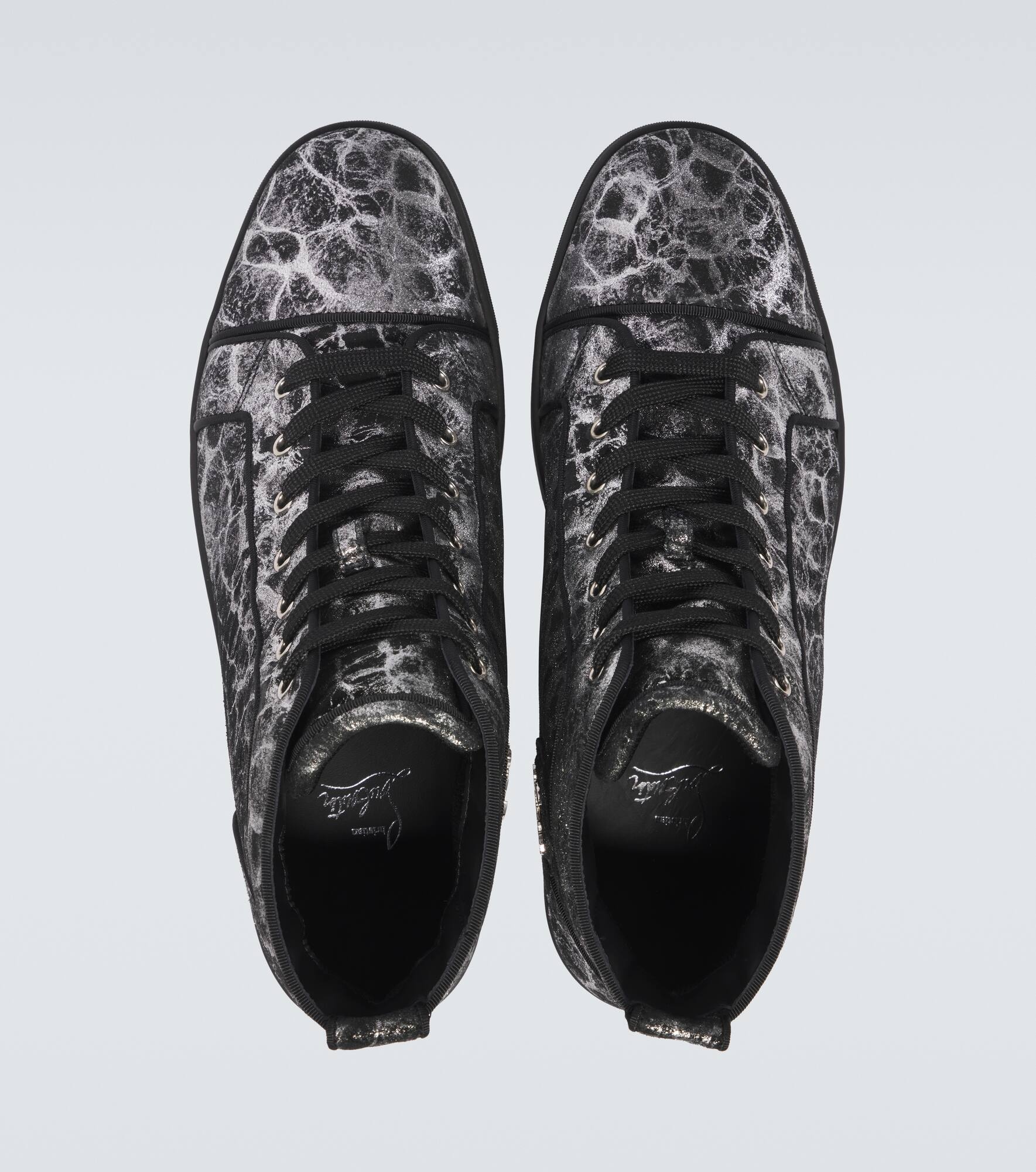 Louis printed leather high-top sneakers - 4