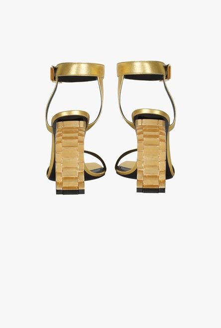 Gold leather Ultima sandals - 3