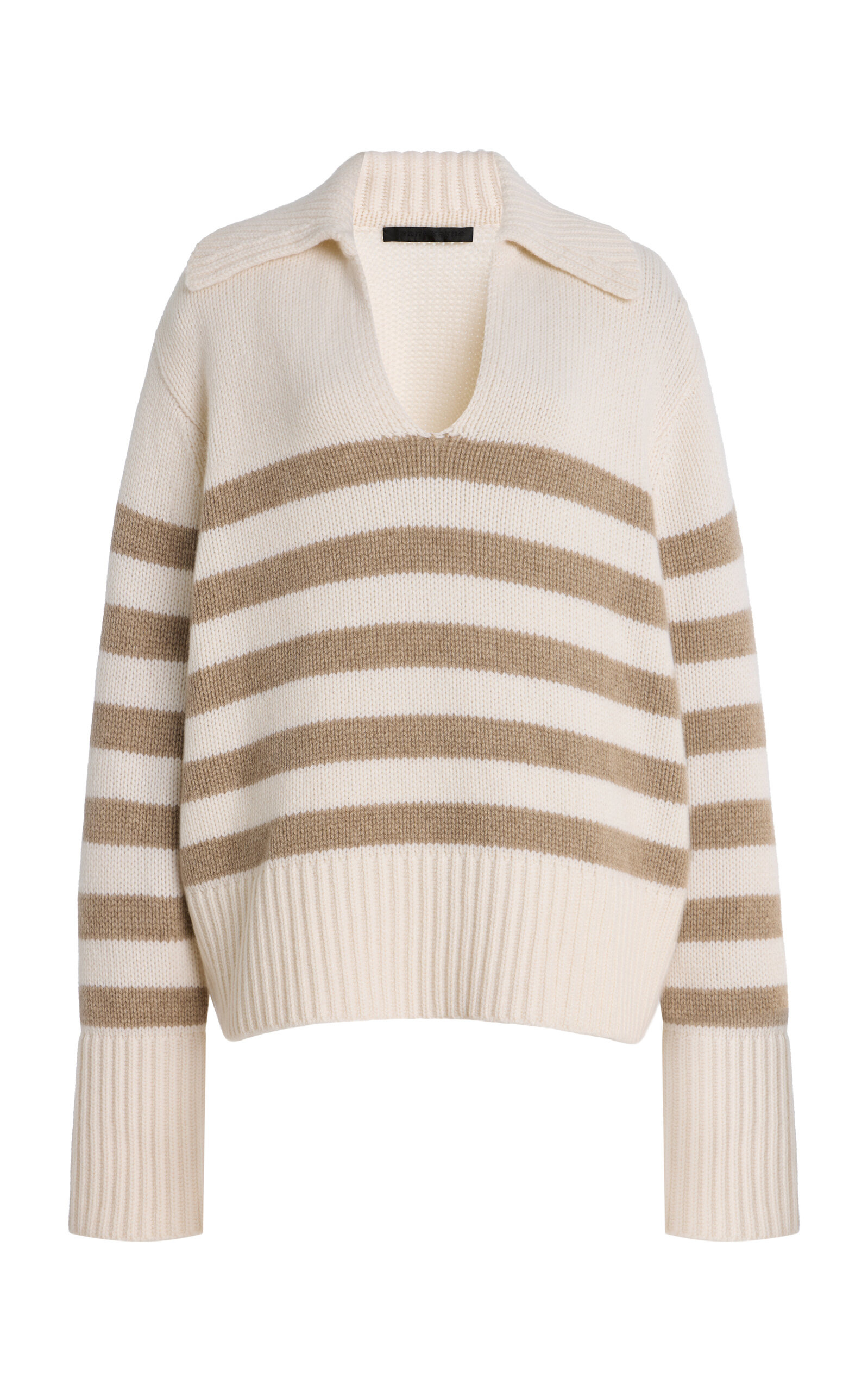 Phoebe Cashmere Polo Sweater ivory - 1